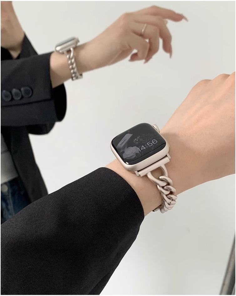 애플워치 메탈 체인스트랩 스타라이트 10 8 7 se 2 40mm 41mm - 상세 이미지 4
