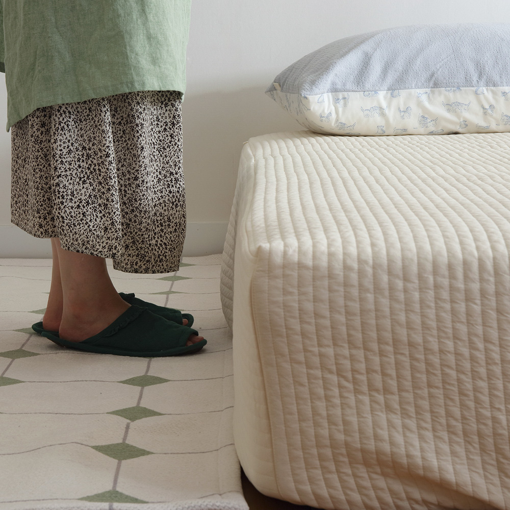 올인원 침대시트 고밀도 순면 100수 누빔 저자극 밴딩 슈퍼싱글 올인원 고밀도 매트리스커버