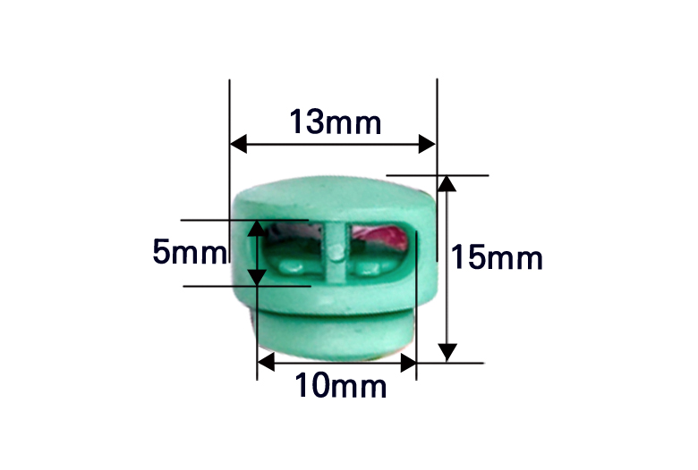 [컬러랜덤] 15 x13mm 2구 납작원형 스토퍼(10개) - 상세 이미지 5