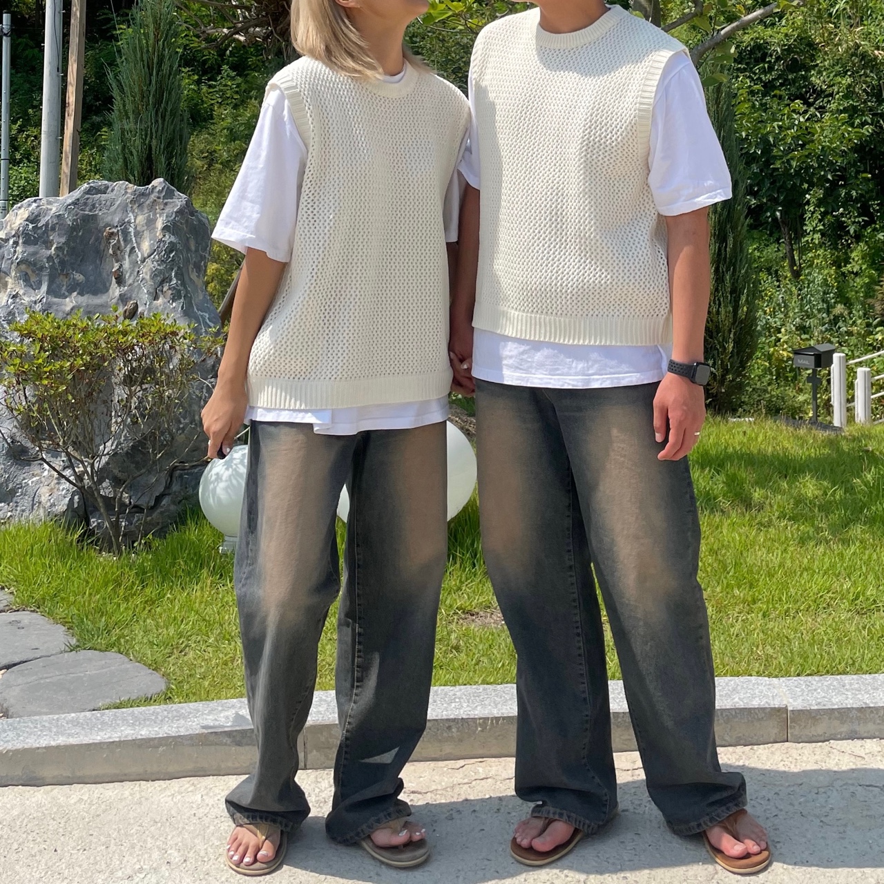 [UNISEX] 다잉 와이드 샌드워싱팬츠 - 상세 이미지 3