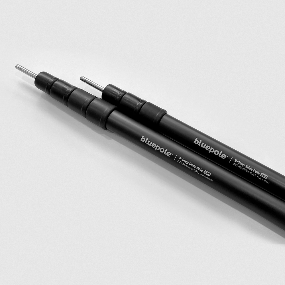 블루폴 슬라이드 지주폴 240cm 캠핑 타프 텐트 길이조절 폴대 사이드폴