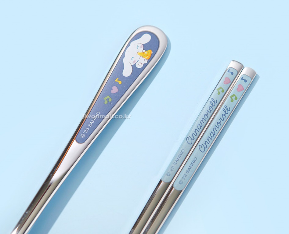 시나모롤 수저세트 산리오 어린이 초등 젓가락 숟가락 - 상세 이미지 2