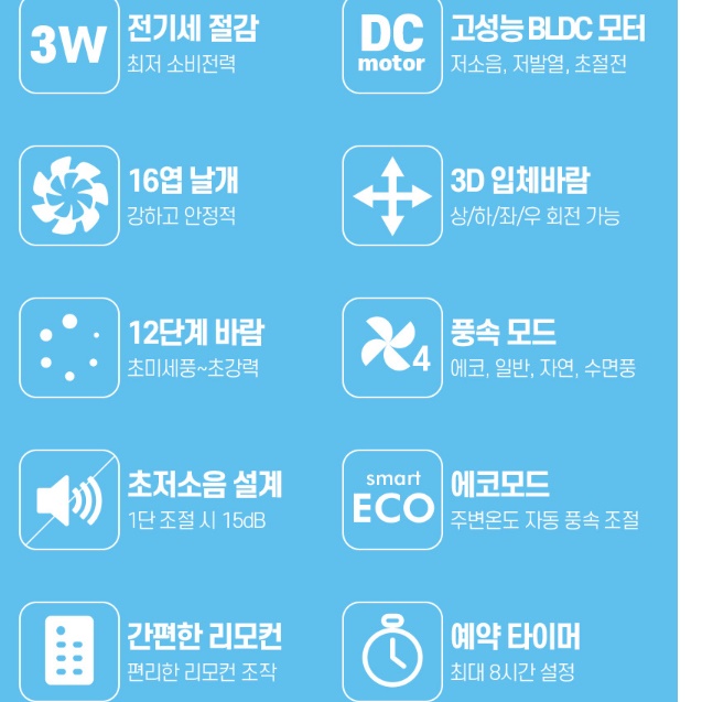 거실 거실용 선풍기 소음없는선풍기 자취방 시원한 사무실용 선풍기 - 상세 이미지 5