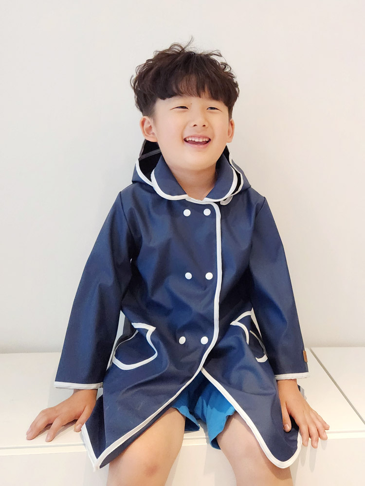 노르디코 아기우비 두돌아기우비 아동레인코트 국내제조 네이비, L - 상세 이미지 2