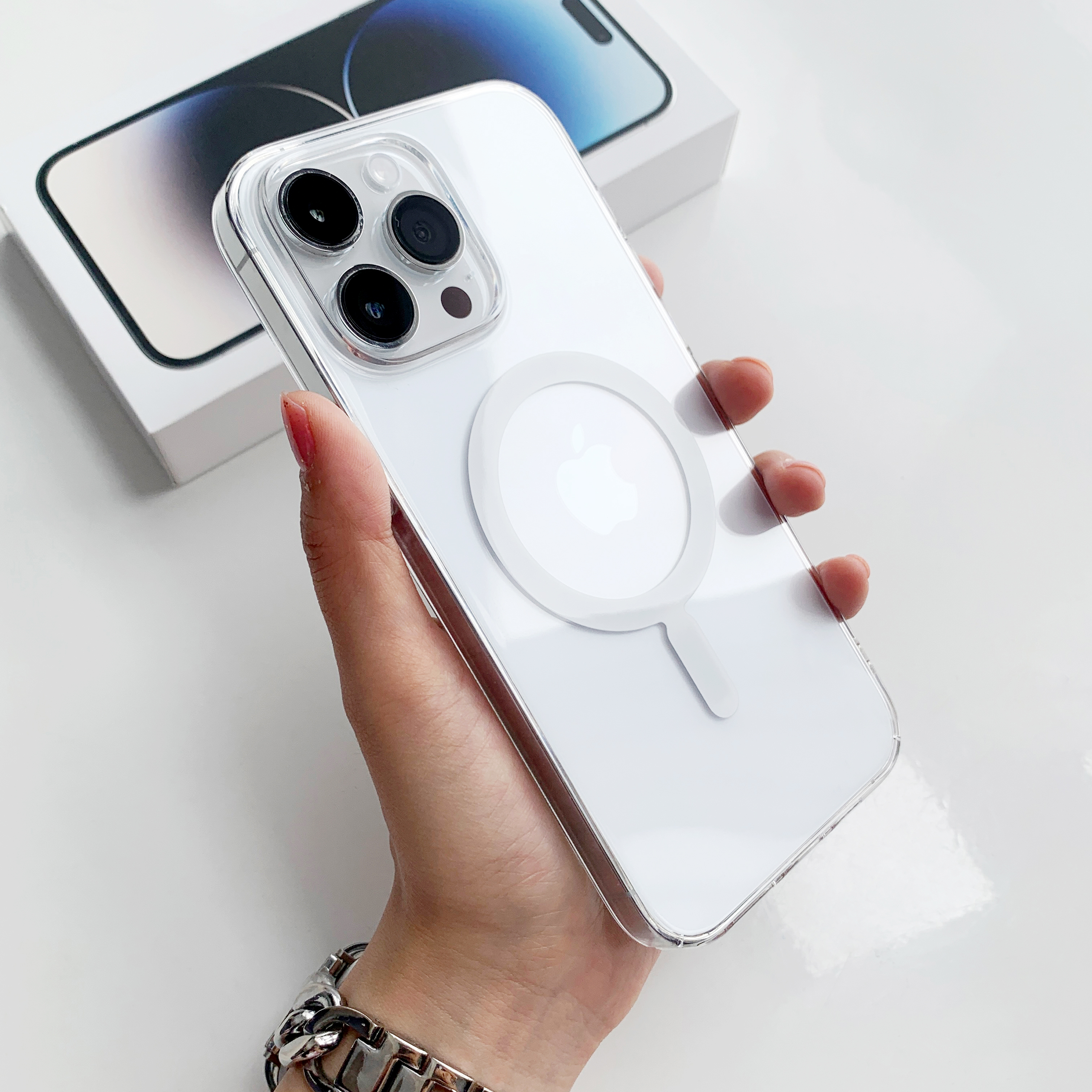 맥세이프 케이스 변색없는 투명 마그네틱 아이폰14 프로 맥스