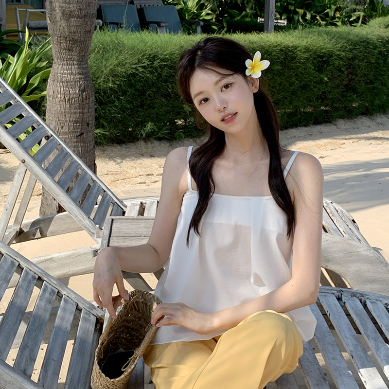 르앙 스퀘어 핀턱 나시 블라우스 bs7669 - 상세 이미지 2