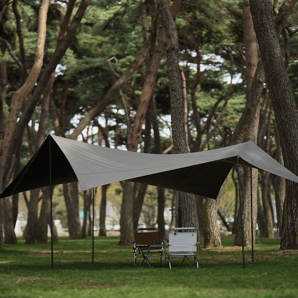 블루폴 캠버 옥타 타프 캠핑 대형 그늘막 방수 블랙코팅 타프스크린