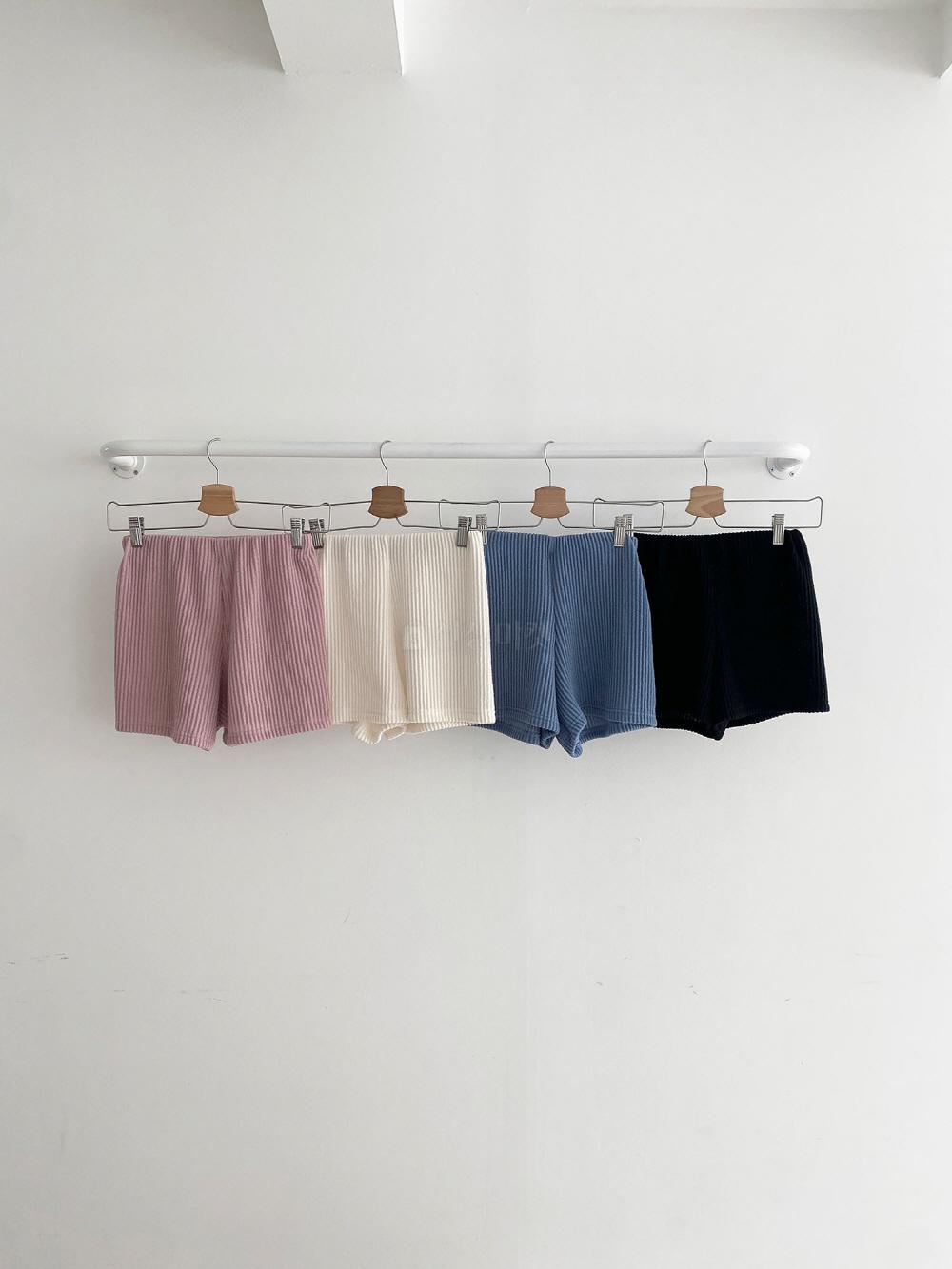 여성 3부 숏 반바지 골지 밴딩 핫팬츠 이미지 8