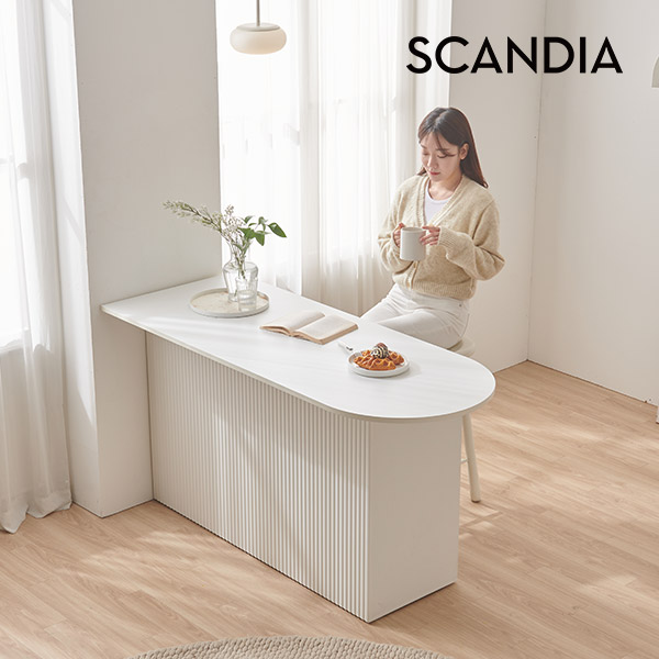스칸디아 플로리 1500 템바보드 홈바 테이블 아일랜드 식탁