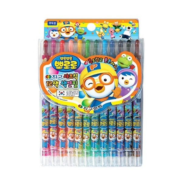 뽀로로 샤프식 색연필 12색