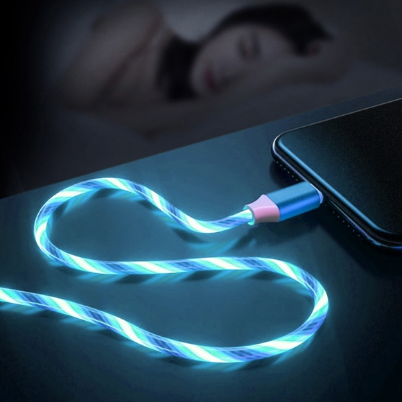 발광 충전케이블 LED 고속 휴대폰 충전선 C타입 2M - 상품 이미지