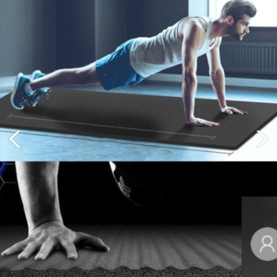 헬스장매트 대형 요가매트 두꺼운 운동 매트 10미리 블랙