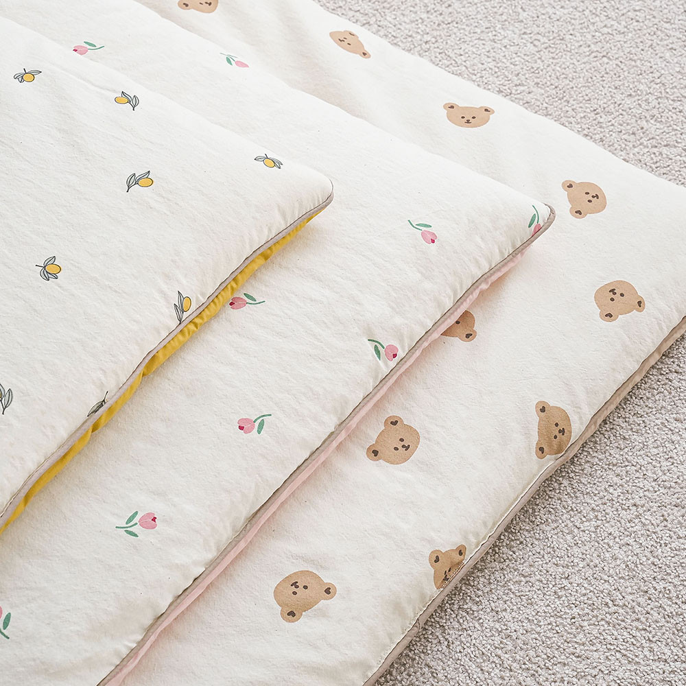 마롤로뜨 30수 순면 어린이집 낮잠 패드 + 이불 + 베개 4종SET 신생아 세트