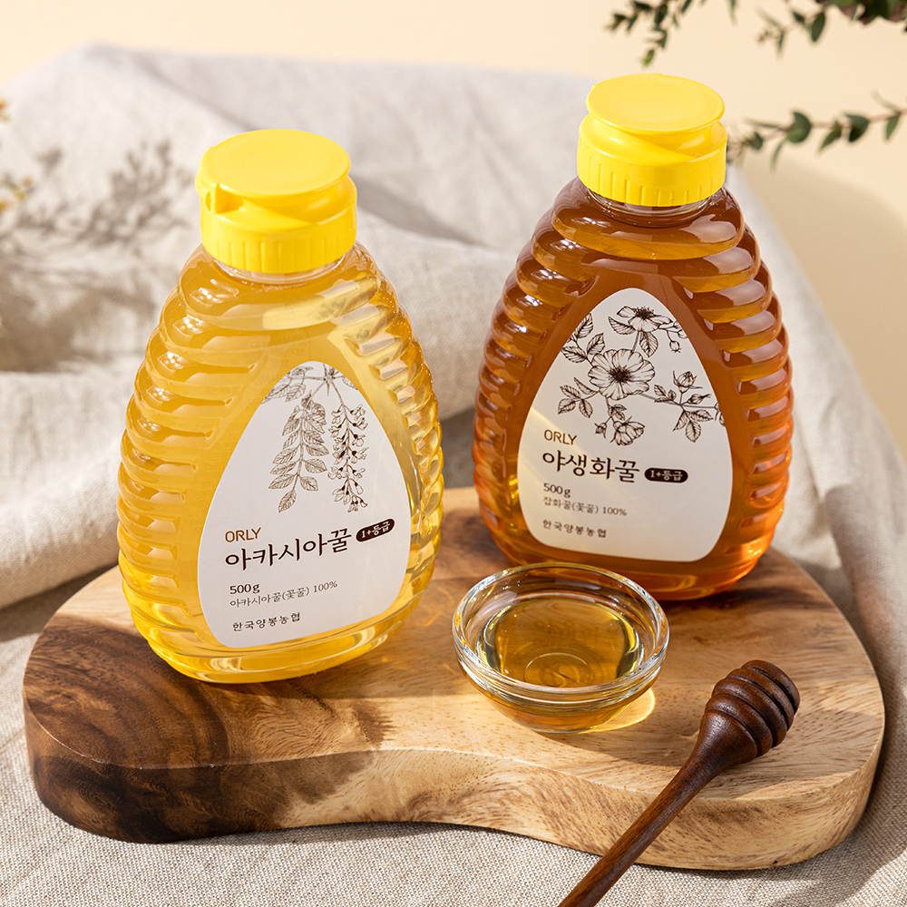 1+등급 아카시아 야생화 꿀 500g x 2개 꿀선물세트 명절 부모님 선생님 선물 - 상세 이미지 4