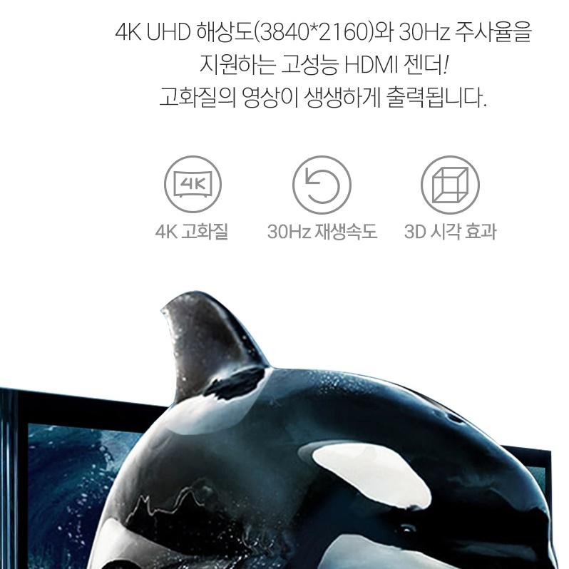 모니터확장기젠더 C타입 HDMI젠더 4K 고화질지원 이미지 6