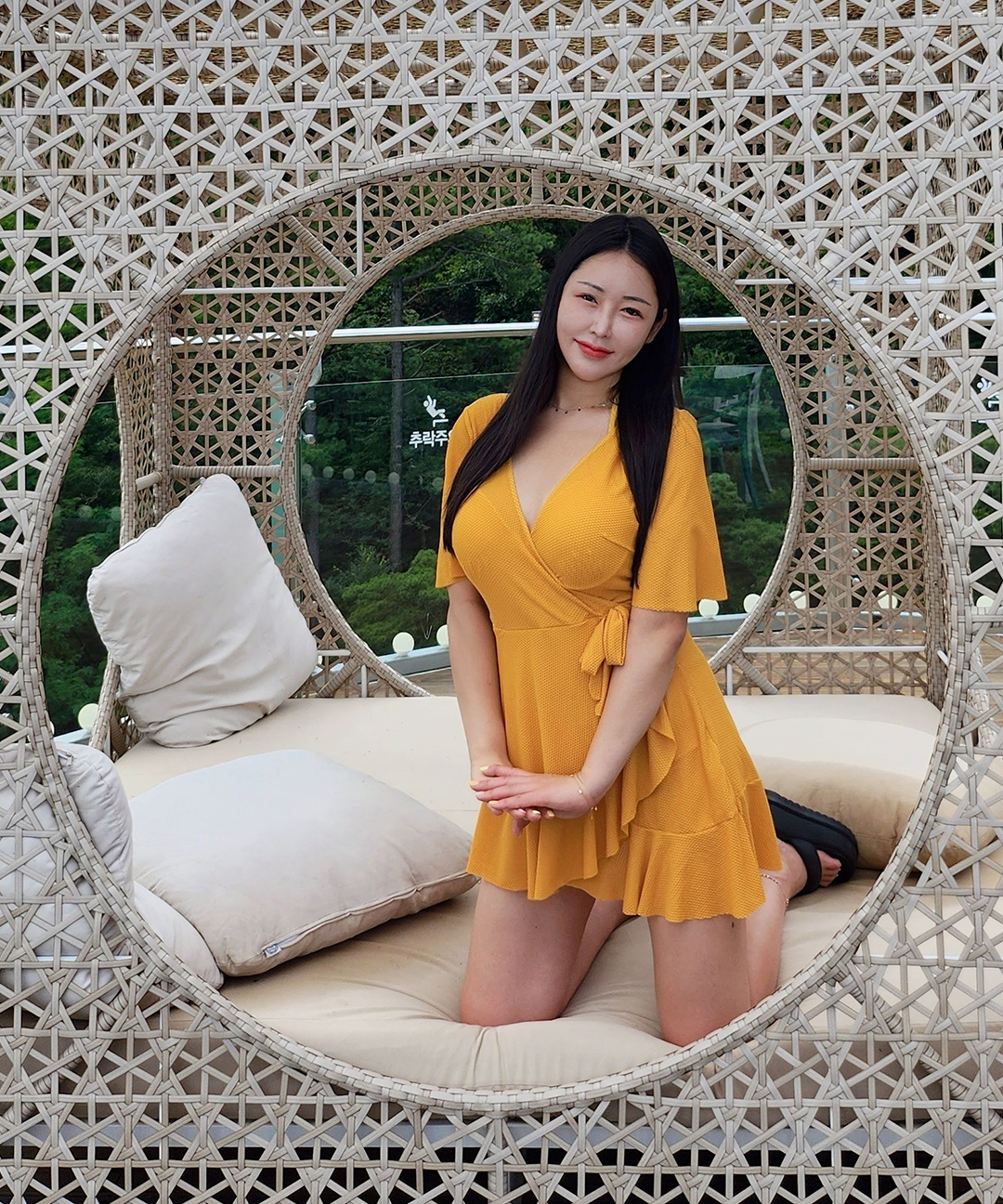[M-3XL/빅사이즈] 날씬보장-5kg 체형 커버 날개 반팔 래쉬가드 원피스 수영복 상세 이미지 20