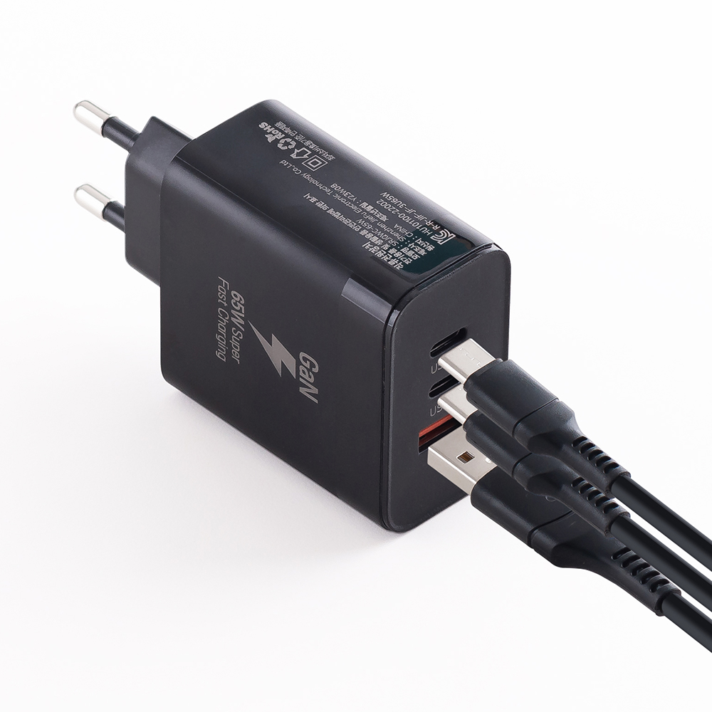 플라이토 GaN 65W PD 초고속 멀티 충전기 3포트 - 상품 이미지
