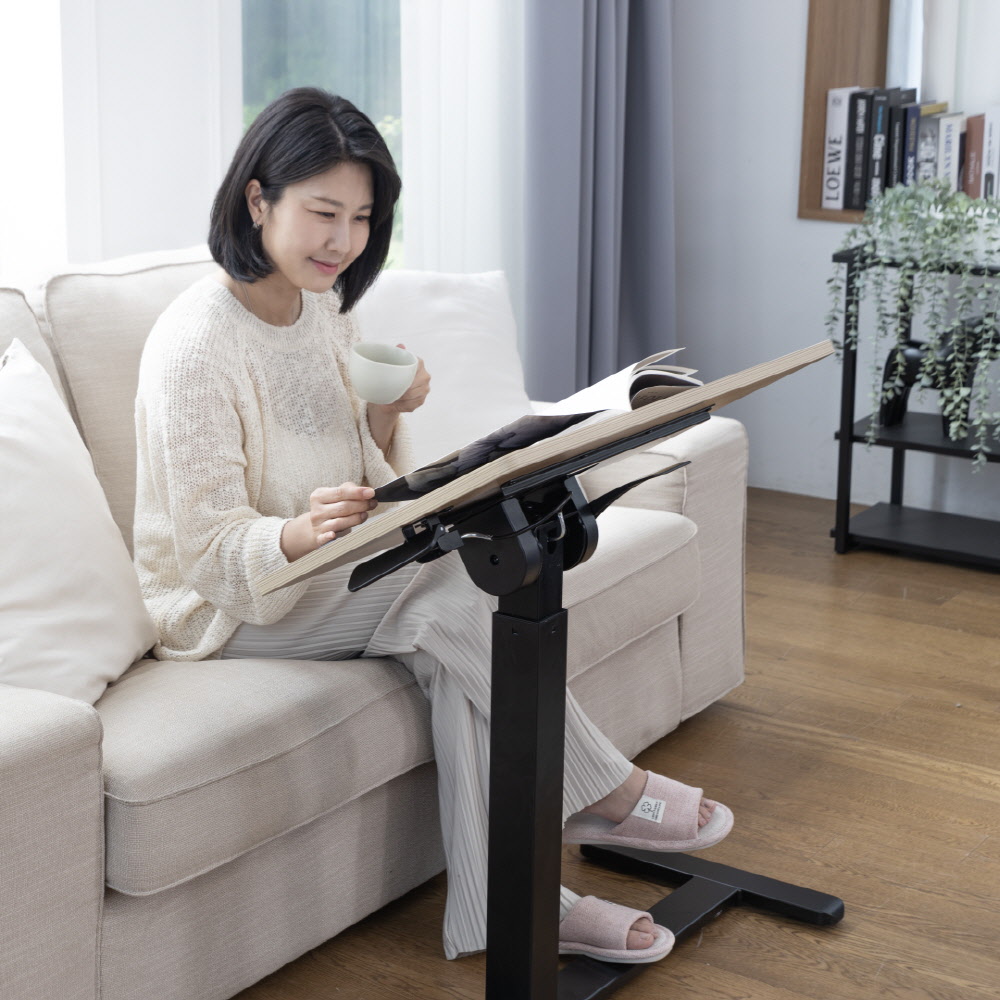 핏쳐 이동형 수동식 양방향 각도조절 사이드 테이블 FDTS2