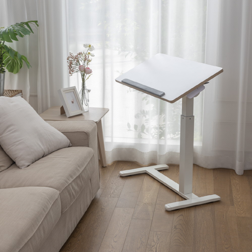 핏쳐 이동형 수동식 양방향 각도조절 사이드 테이블 FDTS2