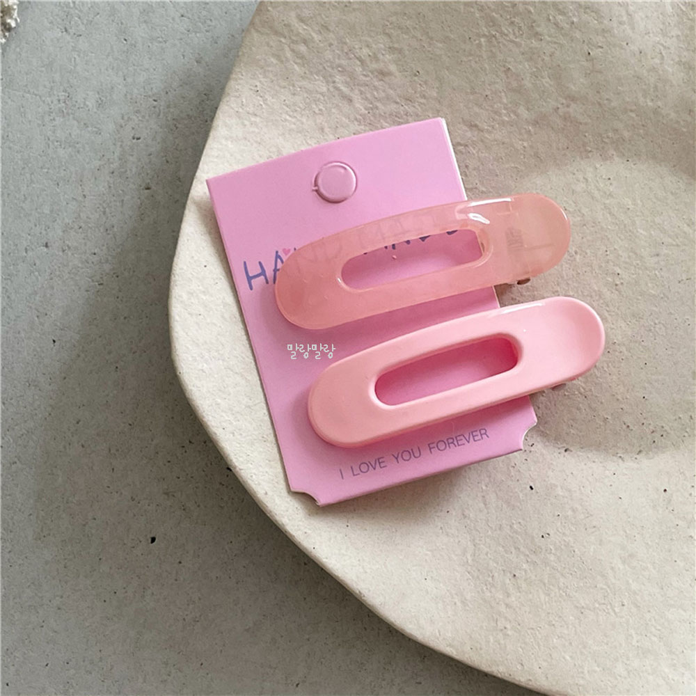 앞머리집게핀 세트 유광 귀여운 잔머리 헤어고정핀 - 상세 이미지 2