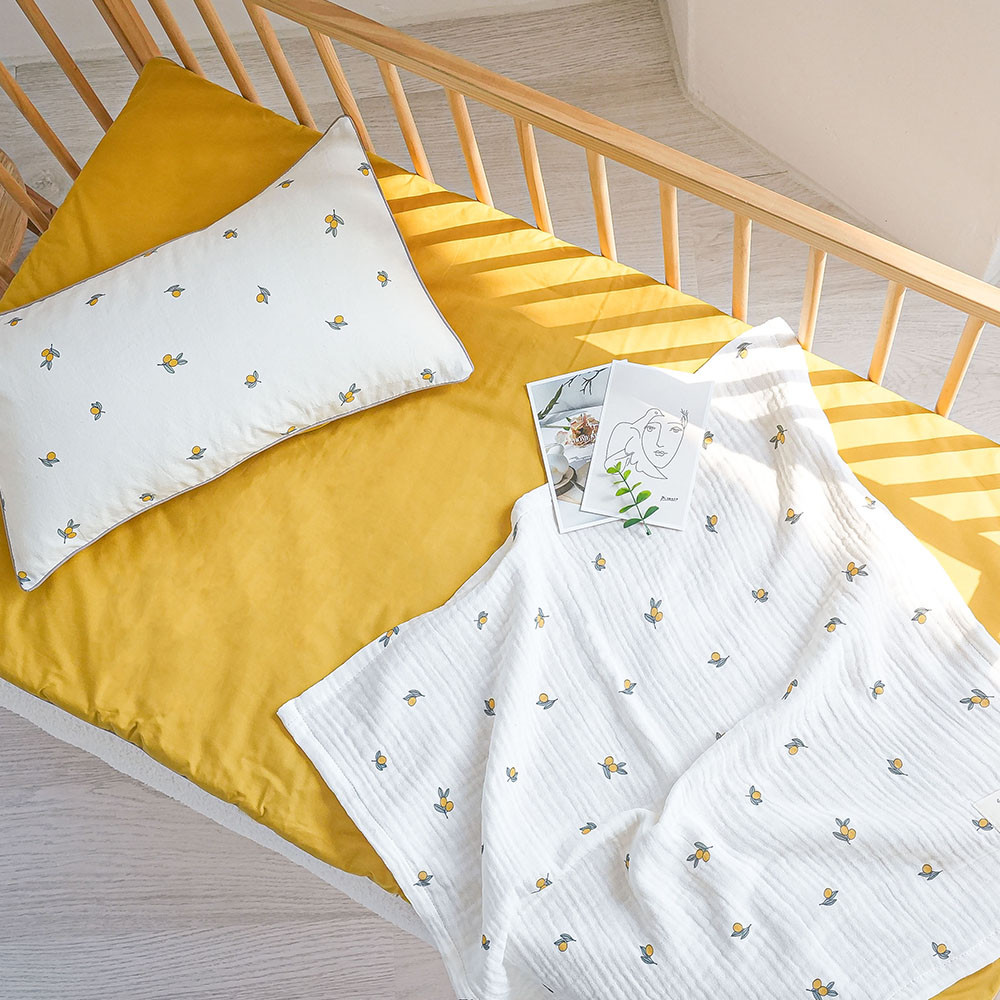 마롤로뜨 30수 순면 어린이집 낮잠 패드 + 이불 + 베개 4종SET 신생아 세트