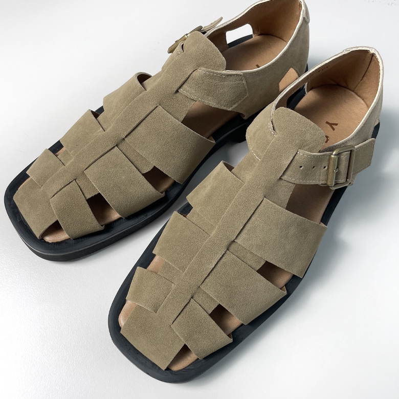 남자 스프링어 3cm 키높이 프리미엄 버클 샌들 블랙 베이지 250-280