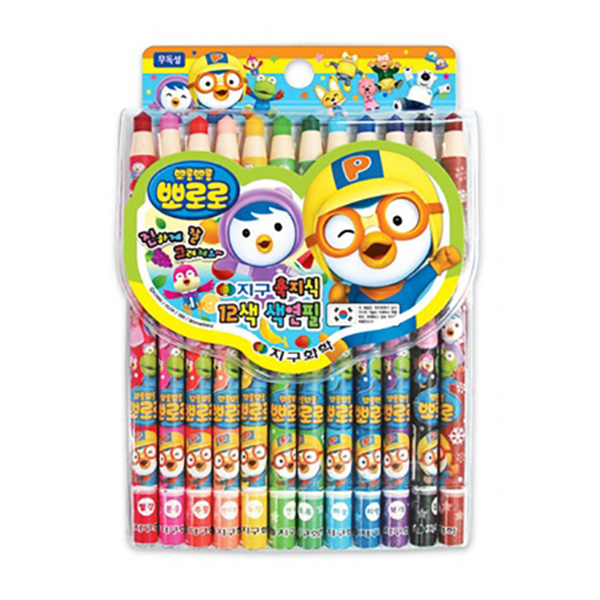 뽀로로 축지식 색연필 12색