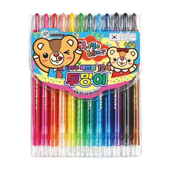 지구 투명이 색연필 12색 샤프식 색연필