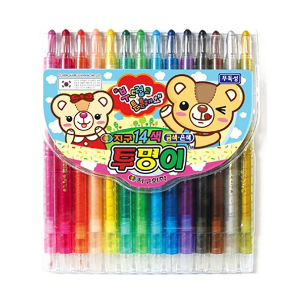 지구 투명이 색연필 14색 샤프식 색연필