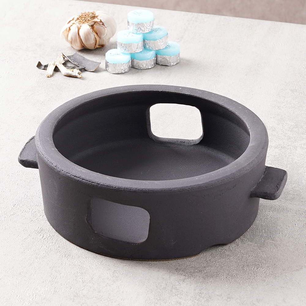 모던블랙 매트 워머 도자기 보쌈 수육 찜기 냄비 21cm - 상세 이미지 5