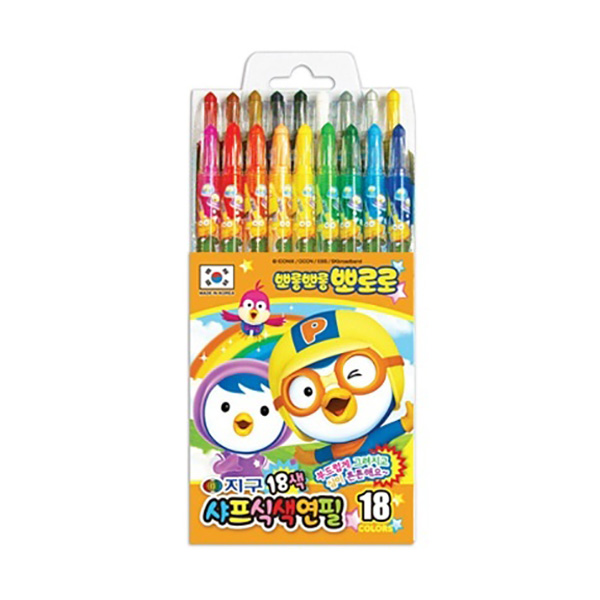 뽀로로 샤프식 색연필 18색