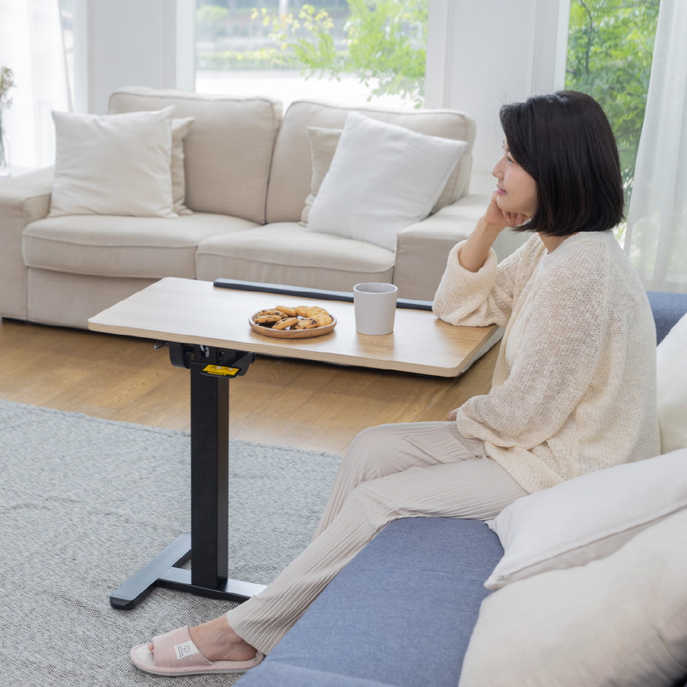 핏쳐 이동형 수동식 양방향 각도조절 사이드 테이블 FDTS2