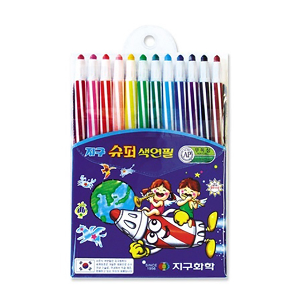 지구 슈퍼 색연필 12색 샤프식 색연필