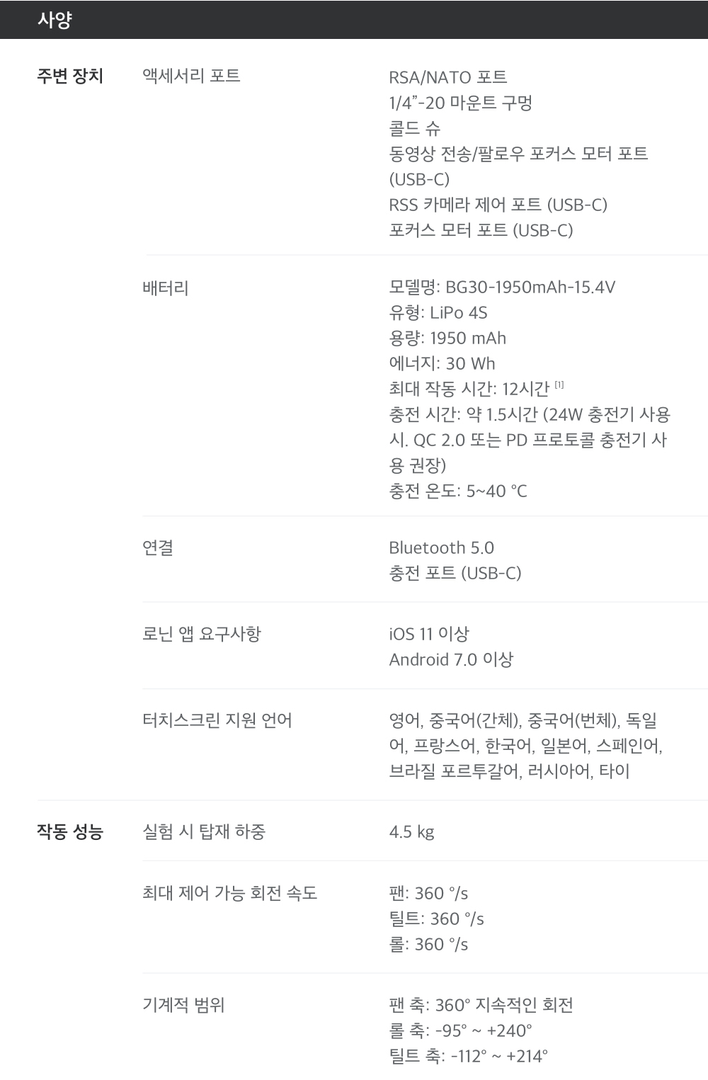 DJI RS3 PRO COMBO 로닌 RS3 프로 콤보 상세 정보 17