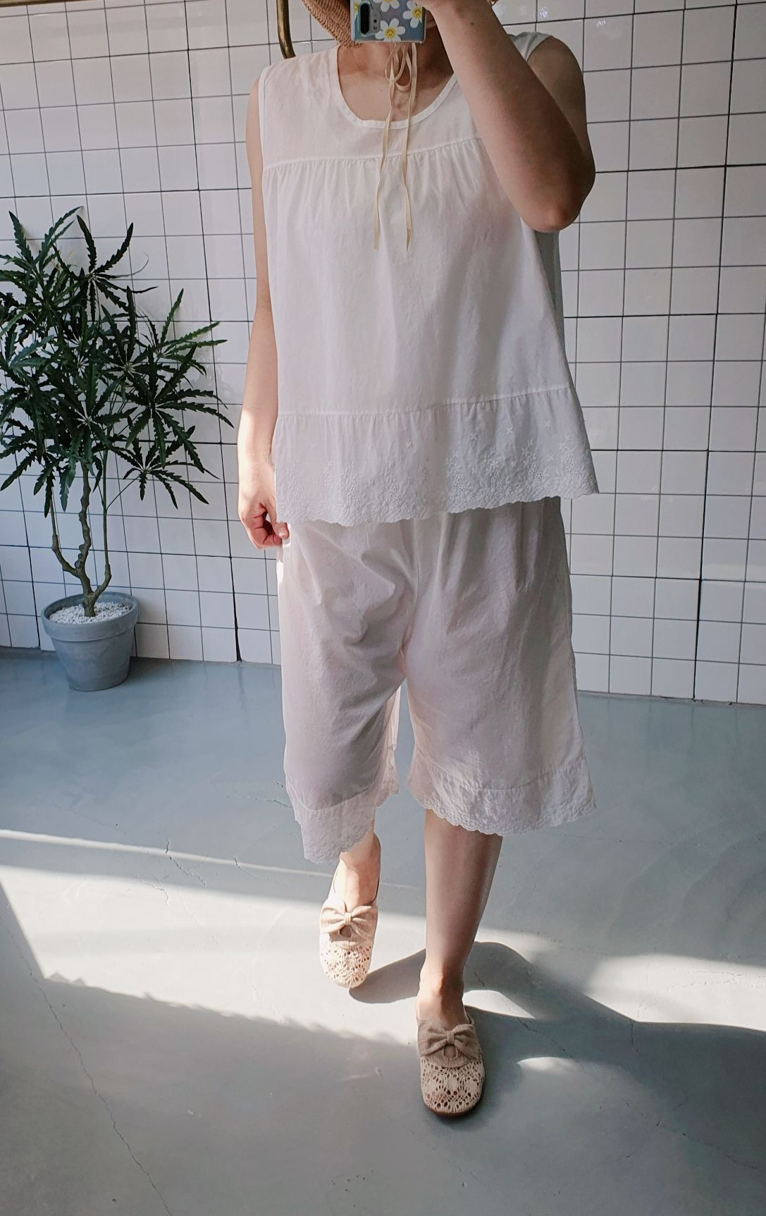 아사 면 5부 속 반바지 - 상세 이미지 4