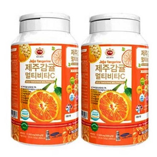 (최대 6박스) 제주감귤 츄어블 멀티 온가족 비타민C 500mg, 면역력 영양제 330정 - 메인 이미지