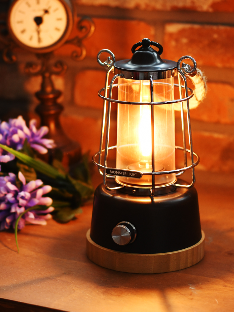 몬스터라이트 클래시카 블랙 빈티지 LED 감성 캠핑 랜턴 인테리어 실내 조명 무드등 수유등