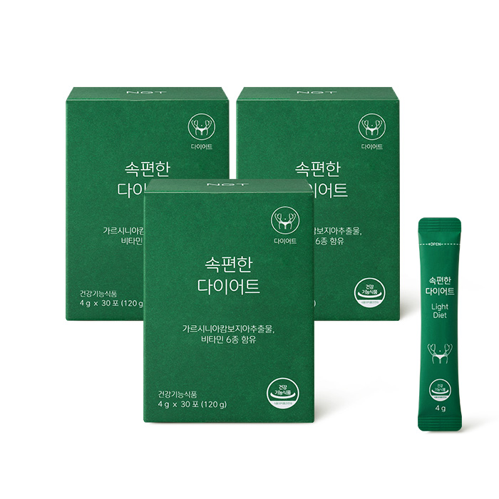NGT 네츄럴굿띵스 속편한 효소 다이어트 항산화 가르시니아 캄보지아 30포, 3개
