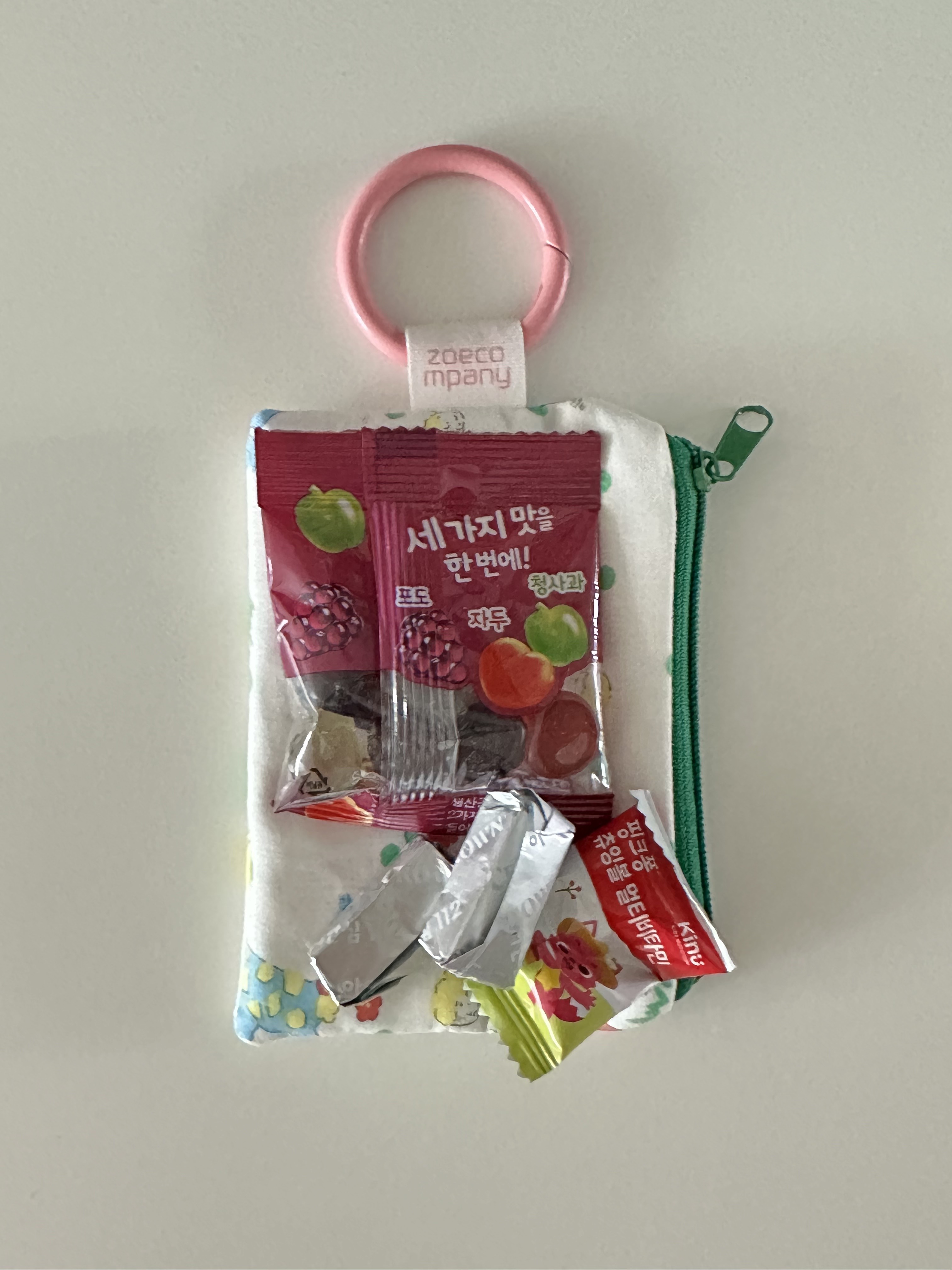 오해피 미니 파우치 화장품 여성용품 립스틱 차키 키링