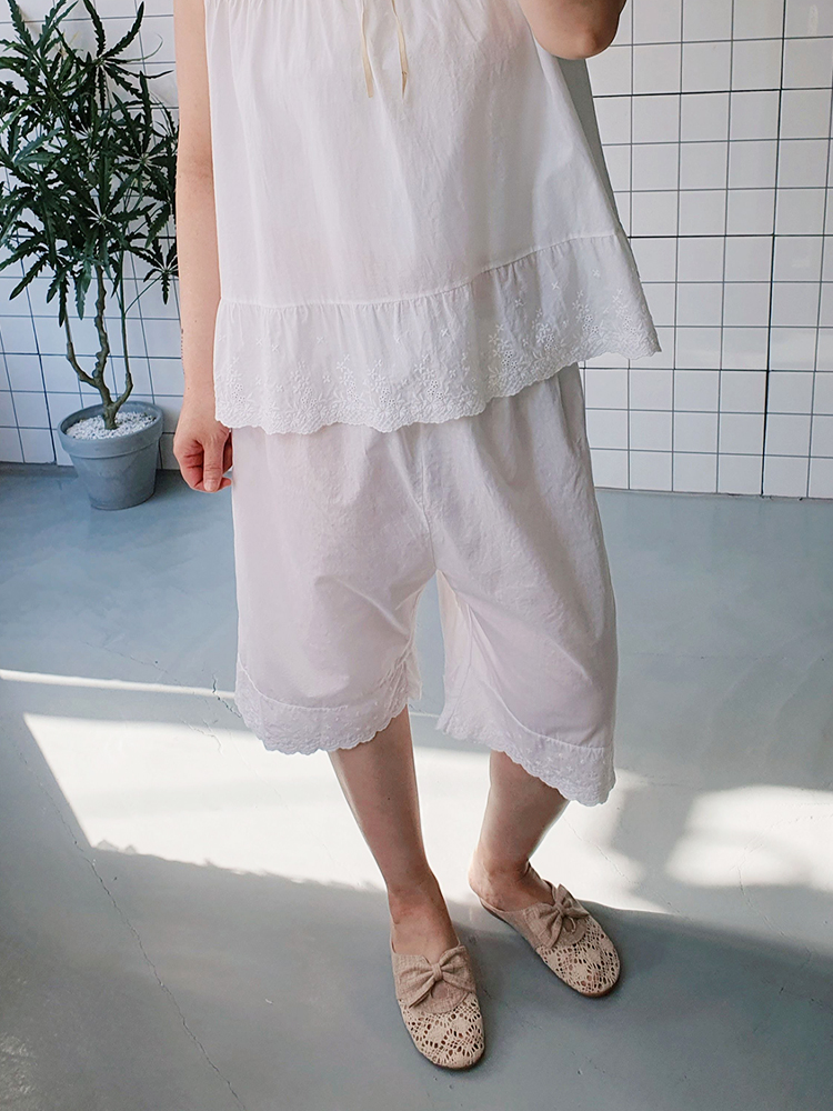 아사 면 5부 속 반바지 - 상품 이미지