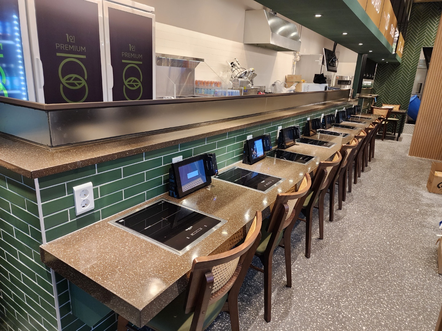 업소용인덕션 웰치 빌트인 매립형 영업용 식당 테이블 샤브렌지 전기레인지 1구 1인용 2KW