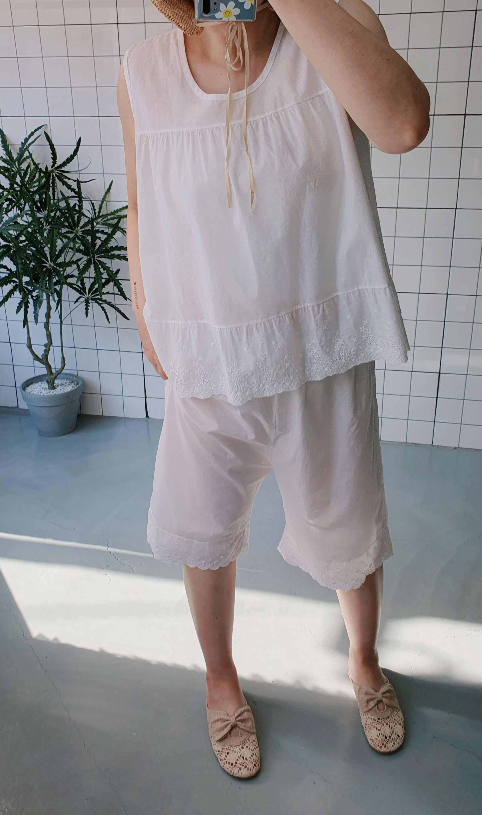 아사 면 5부 속 반바지 - 상세 이미지 3