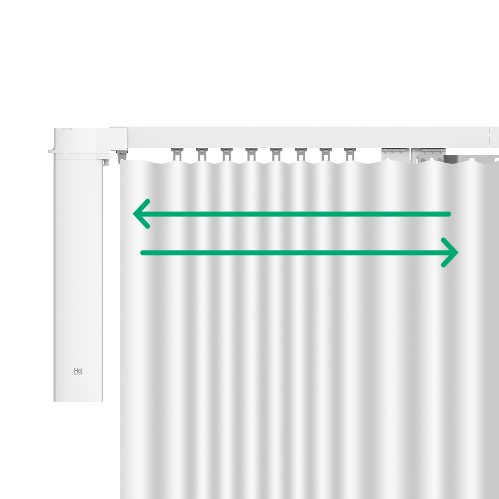 헤이홈 스마트 전동커튼 SET(레일, 모터 포함) 원격제어 양쪽열림 0cm~150cm