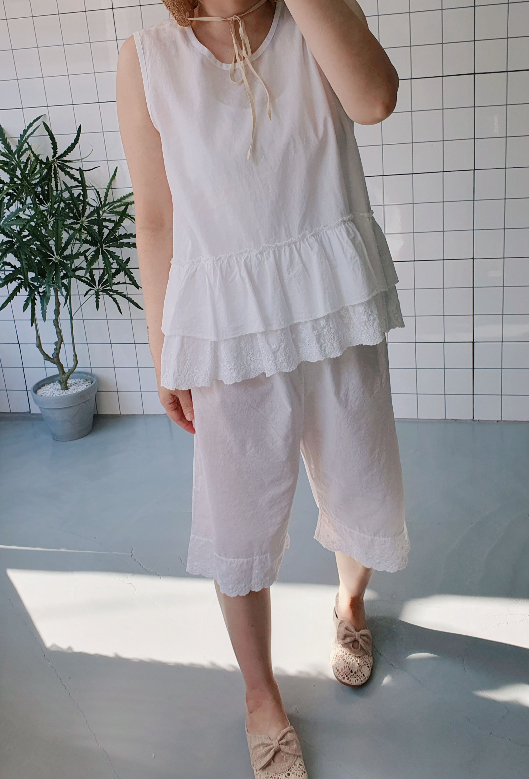 아사 면 5부 속 반바지 - 상세 이미지 2