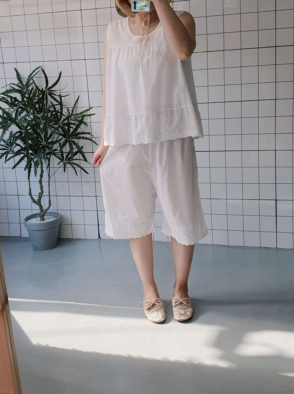 아사 면 5부 속 반바지 - 상세 이미지 5