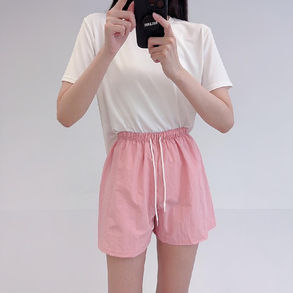 로라벨 모브 여자 수영복 바지 반바지 보드숏 비치웨어 스윔팬츠 래쉬가드 숏 팬츠 빅사이즈 - 상세 이미지 3