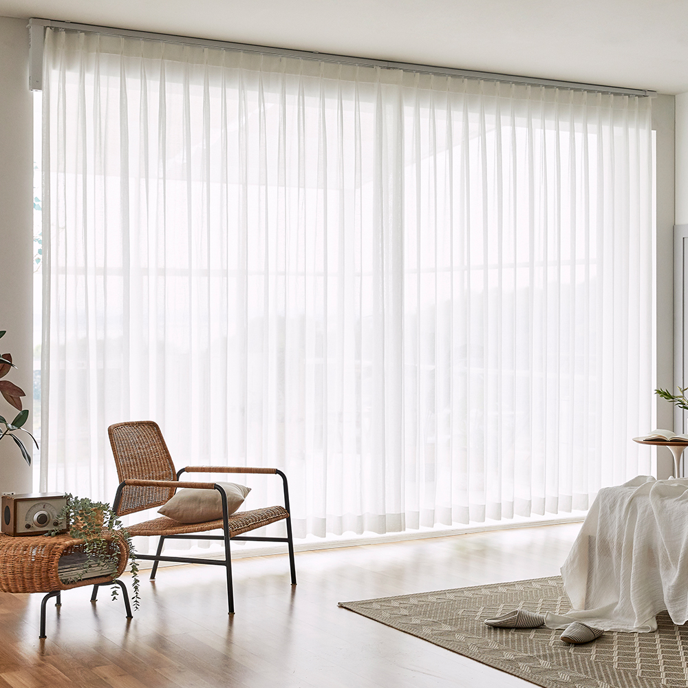 헤이홈 스마트 전동커튼 SET(레일, 모터 포함) 원격제어 양쪽열림 0cm~150cm