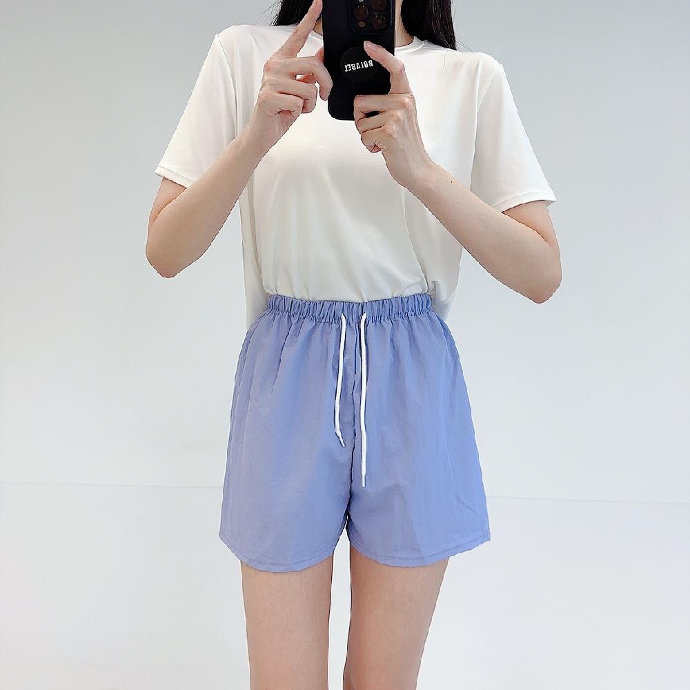 로라벨 모브 여자 수영복 바지 반바지 보드숏 비치웨어 스윔팬츠 래쉬가드 숏 팬츠 빅사이즈 - 상세 이미지 4
