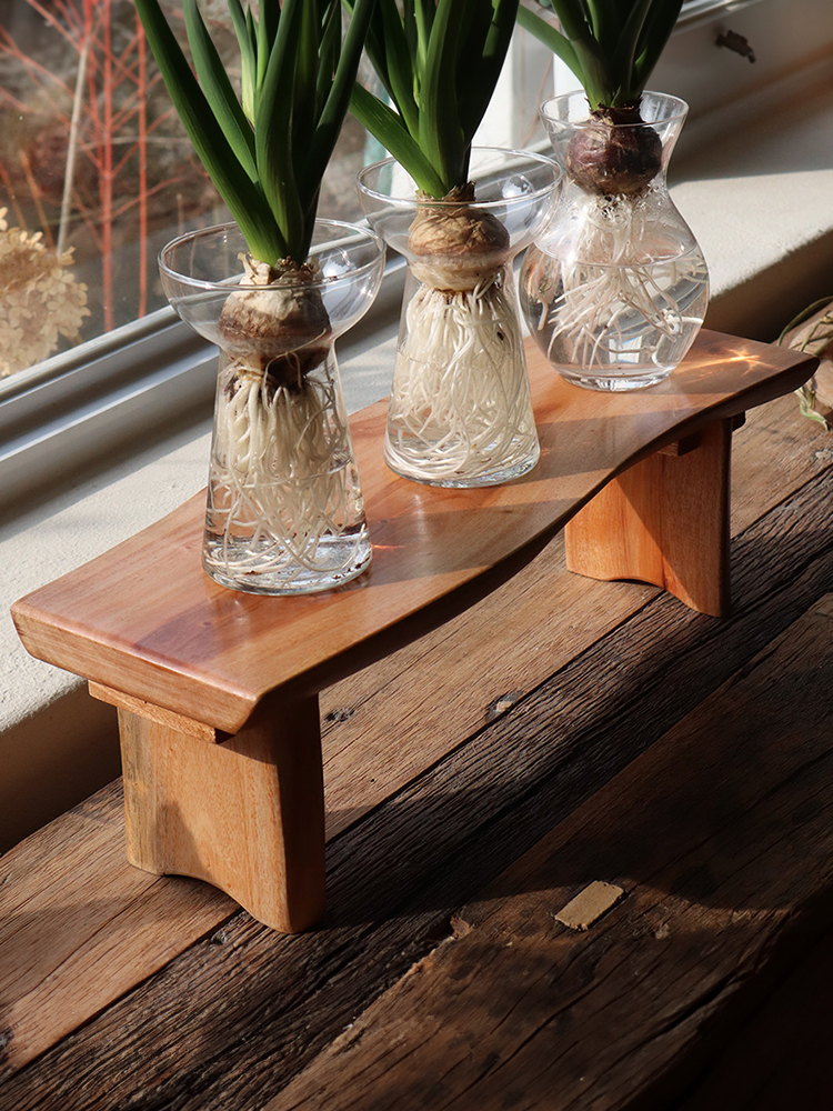 우붓 원목 화분받침대 정리 진열선반 500사이즈 제품 이미지