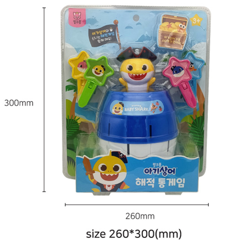 보드게임 핑크퐁 아기상어 해적 룰렛 게임 재미있는 장난감 여자아이 남자아이 선물 스티커세트 - 상세 이미지 4